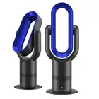 ANGELO Bladeless Fan Heater Floor Tower Fan Remote Touch Control - Black&Blue