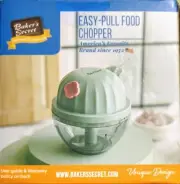Baker's Secret Pull String Food Chopper Vegetable Processor Manual Pull Cord