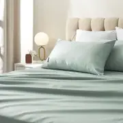 Sheraton Queen Fitted/Flat Bed 1200TC Cotton Rich Fitted/Flat Bed Sheet Set Sage