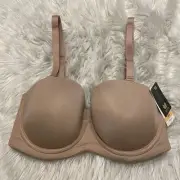 Wacoal 32DD Bra Tan Red Carpet Convertible Strapless Straps Included 854119 NEW