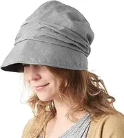 [CHARM] Womens Summer Sun Hat - Organic Cotton Chemo Wide Brim Cap SPF Protection