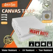 370CMX610CM Waterprood Tarpaulin Tarp Camping Tarps Heavy Duty Tan Canvas Cover