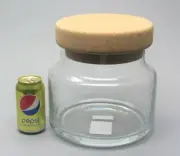 Fantastic Ethan Allen Clear Glass Decorative Cork Jar Oversize 9½ x 8 NIB!!