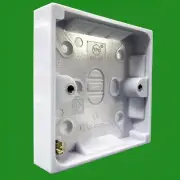 8x 16mm Single 1 Gang Surface Mount Pattress Back Box Wall Socket Light Switch