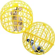 CalorMixs 15.7" Ball-Shaped Movable Chicken Coop,Pigeon Rabbit Duck Safe Walking Net,Preventing Trampled by Horse,Predation by Eagles,Dog Bites.Pet Removable Prevent Harassment Safety Hutch(2 Pack)