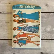 Simplicity 7497 Sewing Pattern Swimsuit Wrap Maxi Skirt Jacket Size 14 UNCUT
