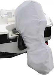 Full Outboard Boat Motor Engine Cover Dust Rain Protection Grey - 3.5hp - 6hp. Waterproof Boat Motor Cover Upgraded Strong 600D Heavy Duty