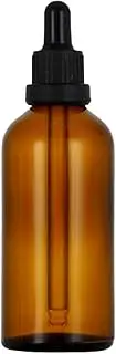 1 Pcs 100ml Tincture Dropper Bottle Large Brown Glass Bottles with Dropper Refillable Eye Dropper Bottle for Essential Oil