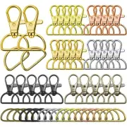120pcs Key Chain Clip Hooks and D Rings, 60pcs Lanyard Snap Hooks and 60pcs M...