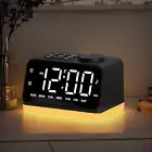 Digital Alarm Clock with FM Radio, Night Light, 2 Charging Ports, Dual Alarm