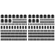 320Pcs Assorted Size Rubber End Caps, Flexible Screw Thread Protector Caps7020