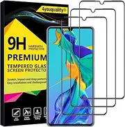 [4youquality] [3-Pack[Full Coverage] Screen Protector for Huawei P30, Tempered Glass Film [Full-Coverage][LifetimeSupport][Anti-Scratch][Anti-Shatter]