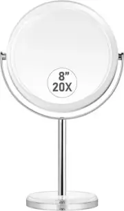 20X Magnifying Makeup Mirror Double Sided Magnifying Mirror with Stand Vanity