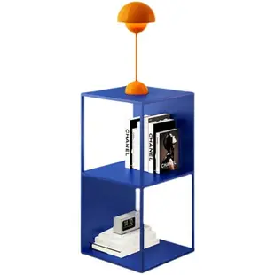摩登JIANFA設計克萊因藍色落地置物架書架小書柜客廳轉角邊幾茶幾