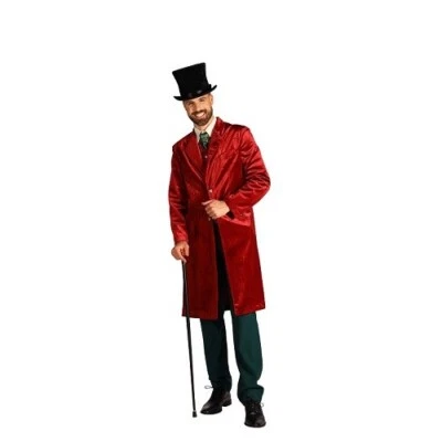 Mens Wonka Victorian Costume Dickensian Frock Suit Book Day Outfit SM - 3XL New