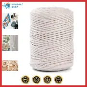 Macrame Cord 3mm x 220Yards, Natural Cotton Macrame Rope Cotton Cord, Perfect...