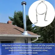 Chimney Pipe Wall Strap Home Metal Pipe Flue Liner Clamp Pipe Bracket Clamp