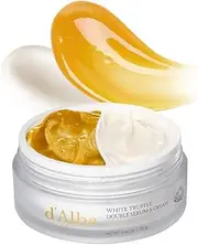 d'Alba Italian White Truffle Double Serum & Cream, Vegan Skincare, 2-in-1 Customizable Hydrating Cream with White Truffles, Non Comedogenic, Suitable for All Skin Types, Korean Skincare (70g)