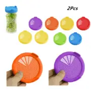 2Pcs Wide Mouth Mason Jar Screen Sprouting Strainer Lid Kit for Growing Broccoli
