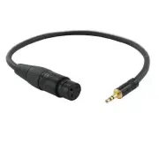 3 pin XLR Female Connector to 3.5mm Mini Audio Input Cable Adapter Microphone