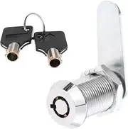 Thread Tubular Cam Lock 30mm Zinc Alloy Security Drawer Cam Cylinder Lock with 2 Keys for Door Mailbox Cabinet Cupboard Letterbox