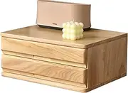 HSTBLEOO Multi-Layer Drawer Storage Box, Solid Wood Flat File Cabinet, A4 Treatment Storage Cabinet for Home Desktop Office(Color:C,Size:2 Drawer)