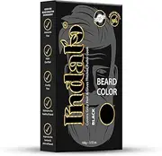 Indalo Black Beard Color | Long-Lasting, Ammonia Free Beard Color for Men with Natural Ingredients Like Amla, Brahmi, Shikakai - (100g)