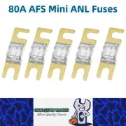 5 x 80A AFS Mini ANL Fuses 80 Amp fuses Car Truck Boat Stereo Audio AFS Fuses