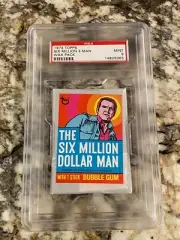 1974 TOPPS SIX MILLION DOLLAR MAN UNOPENED WAX PACK PSA 9 MINT ICONIC BIONIC MAN