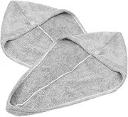 2 Pack Fleece Hair Drying Cap Fast Absorbent Quick Dry Hair Turban Stylish Head Wraps Gentle Material Reusable for Women's Hair Care