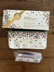 Arbonne Blossoming Beauty Gift Set Lip Gloss & Sparkling Body Powder, Gift Bag
