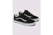Vans Old Skool V Shoes Suede Canvas Sneakers - Black/White - US 10