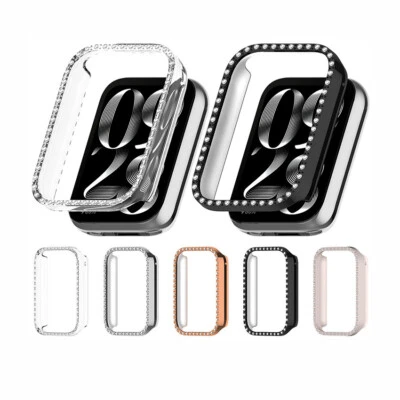 For MI Band 8 Pro PC Watch Case with Diamonds Watch Shell Protector