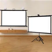 Portable Projection Screen with Stand, Multifunctional Movie Screen, Wall Mountable Standable Projector Screen for Indoor/Outdoor Home Theater/Office Meeting(214x118cm/84x46in)