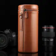 Extra Large Lens Case Zippered PU Leather Pouch Box for DSLR Camera Lens, Size: 24.5*10.5*10.5cm