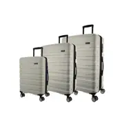 3pc Pierre Cardin 4 Wheel Hard-Shell Suitcase Travel Luggage Set Snow