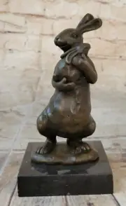 Vienna Bronze Rabbit w/ Baby Bronze Sculpture Statue Christmas Special SALE Art