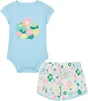 [Under Armour] UA PRINTED WOVEN SHORT SET, STREAM, 0/3M, Open Blue