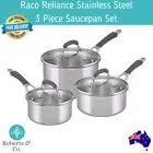 Raco Reliance Stainless Steel 3 Piece Saucepan Set Cookware Saucepan Set