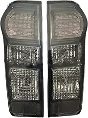 Car Rear LED Tail Light Assembly Compatible With Isuzu DMax D-Max 2012-2016 2017 2018 2019 With Wire Harness Bulbs 8961253983 898125393(Smoked-Pair)