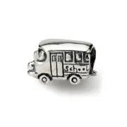Bus Kids Bead .925 Sterling Silver Antique Finish Reflection Beads