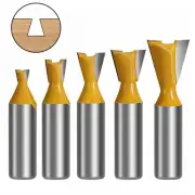 5pcs 1/2'' Shank Dovetail Router Bit CNC Mill Cutter Making Box Drawer Chest