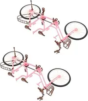 HANABASS Miniature Tandem Bicycle Cycle Model Mini Bike Toy Home Decor for Boys and Girls for Toddlers