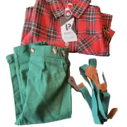 Boys Lumberjack Outfit, Pofiko, Sz 12-18 Mionth, New With Tags