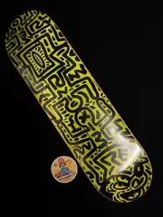 RARE Disney Mickey Mouse Diamond Supply Skateboard Deck Keith Haring 8.25