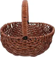 TOGEVAL Woven Plant Basket Floral Storage Basket for Home Decor Wedding Decor and present Giving Durable Material Rustic Design for Indoor