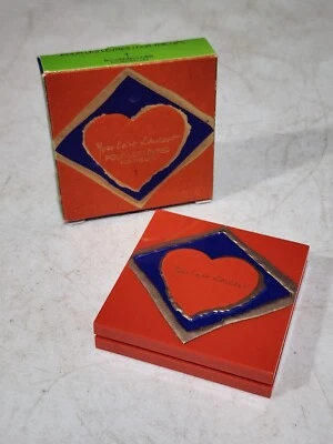 NEW- Vintage YVES SAINT LAURENT YSL ROUGE PUR LIPSTICK IN HEART COMPACT + BOX
