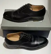 Brooks Brothers Peal & Co CROCKETT JONES Cap Toe Dress Shoes Black Men’s 8