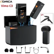 Comica Vimo C C3 Dual-Channel 2.4G Wireless Lavalier Microphone +Charging Case