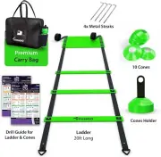 Agility Ladder Soccer Training Equipment Kids Football Training Equipment Green